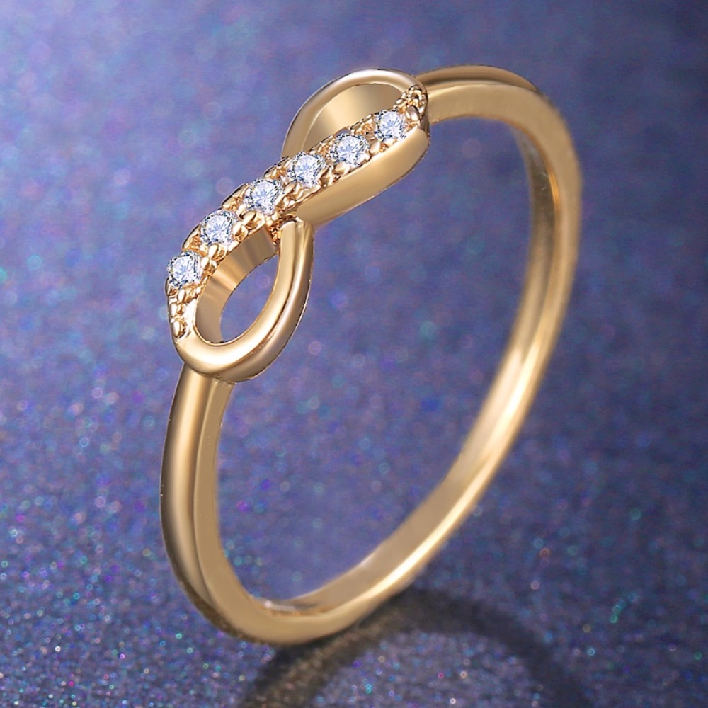 Infinity Ring in Silver or Gold Multiple Sizes